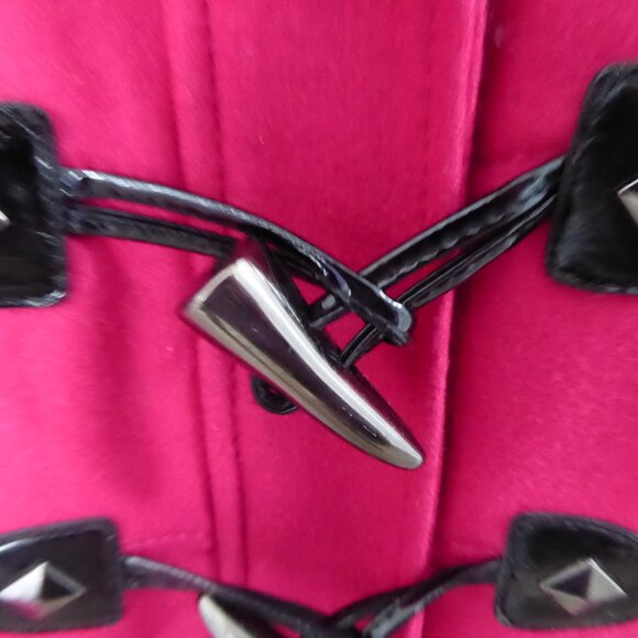 GUESS XS Fuchsia Hot Pink Wool Blend Peacoat - Picture 8 of 11
